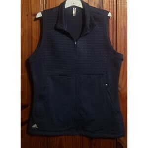 Adidas Women's COLD.RDY Navy Blue Full Zip Vest Jacket Size Large